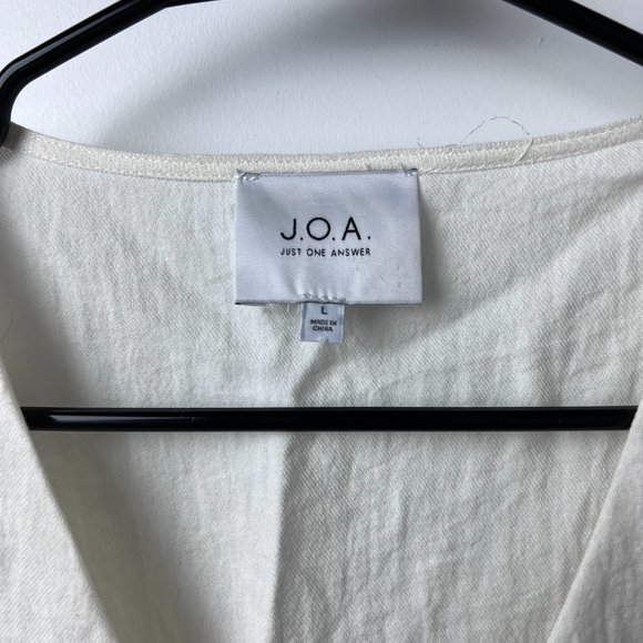 JOA Belted Button Front Linen Dress - Picture 5 of 9
